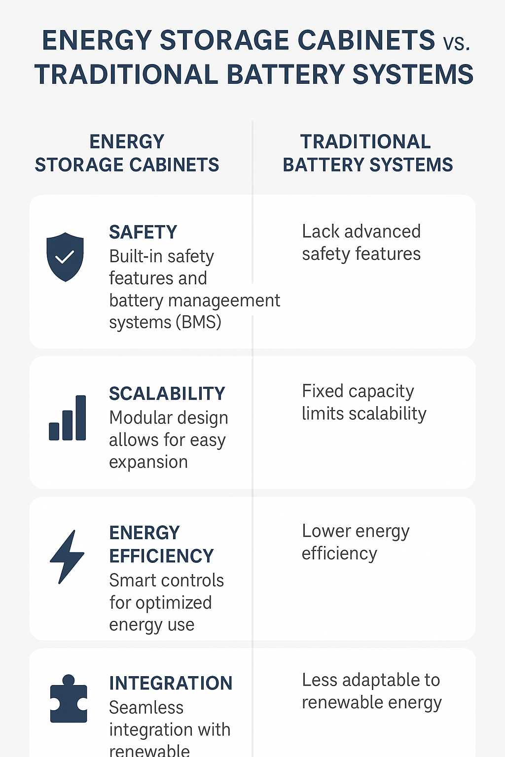 Energy storage cabinets