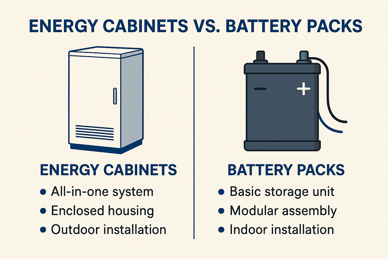 Energy storage cabinets